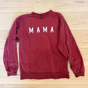 Little Bipsy /Ford and Wyatt MAMA Crewneck Sweatshirt - Burgundy